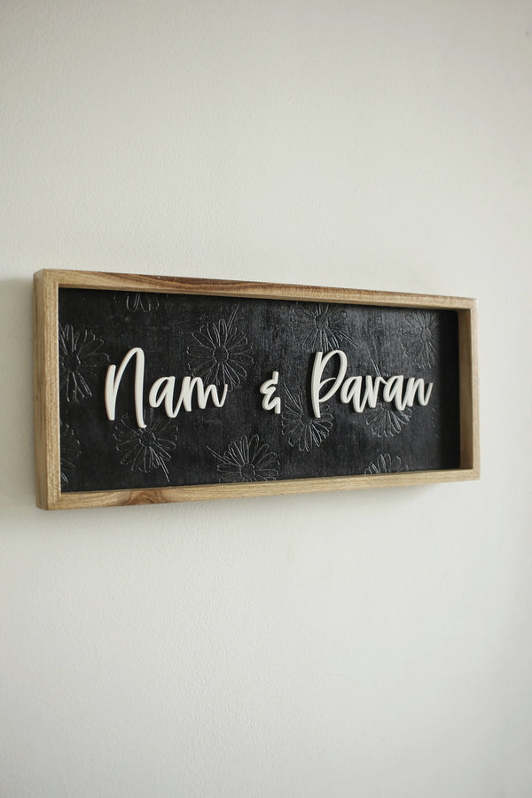 Flower Background Sign