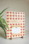 Linked Heart Desk Calendar