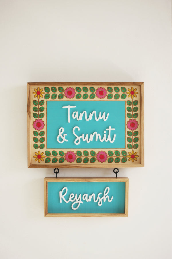 Floral Border  + Hanging Plank