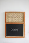 Rattan Pinboard + Chalkboard