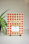 Linked Heart Desk Calendar