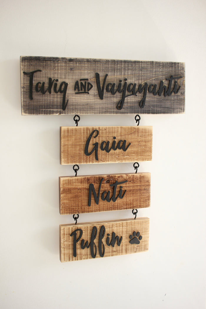 Rustic Family Namesign