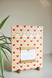 Wavy Heart Desk Calendar