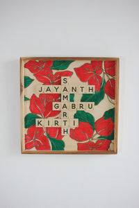 Bougainvillea Scrabble Sign