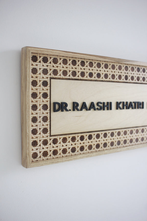 Rattan Name Sign