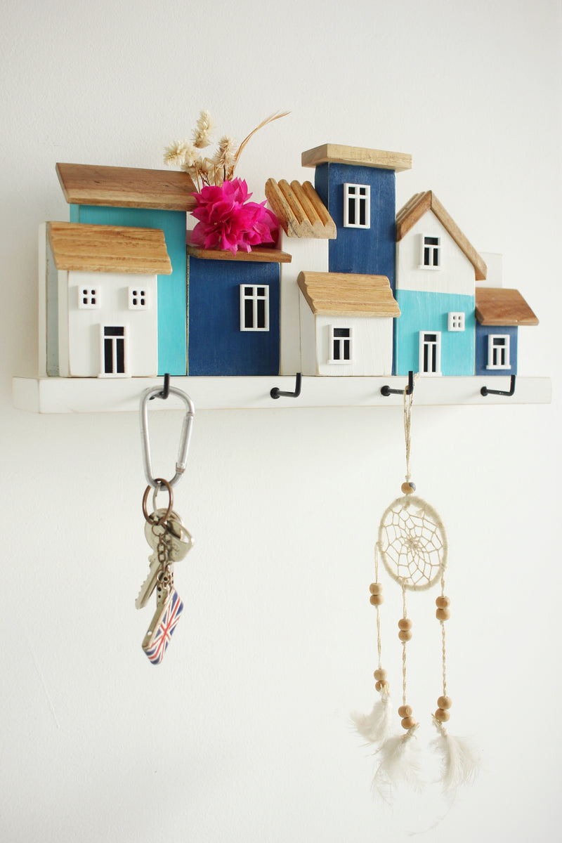 Blue Welcome- Key Hanger